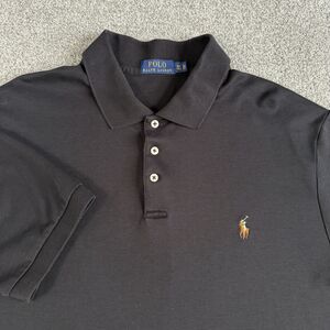 Polo Ralph Lauren Mens Polo Shirt Colorful Pony Black Size XLT Tall